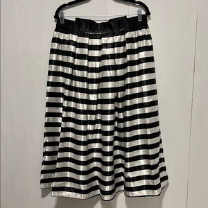 Black and White Striped Skirt